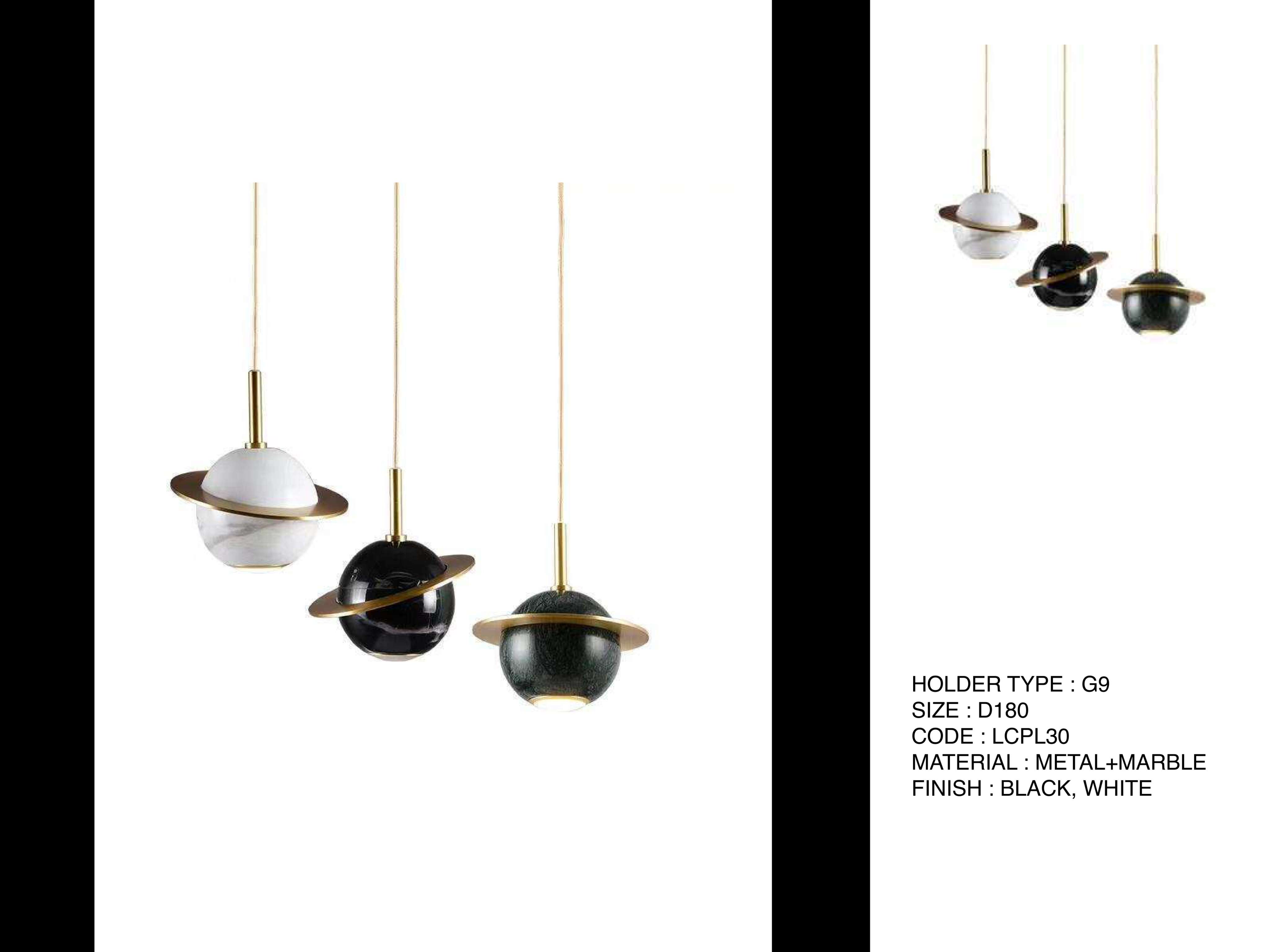 Beyond Lights - Marble Globe Pendant- LCHL